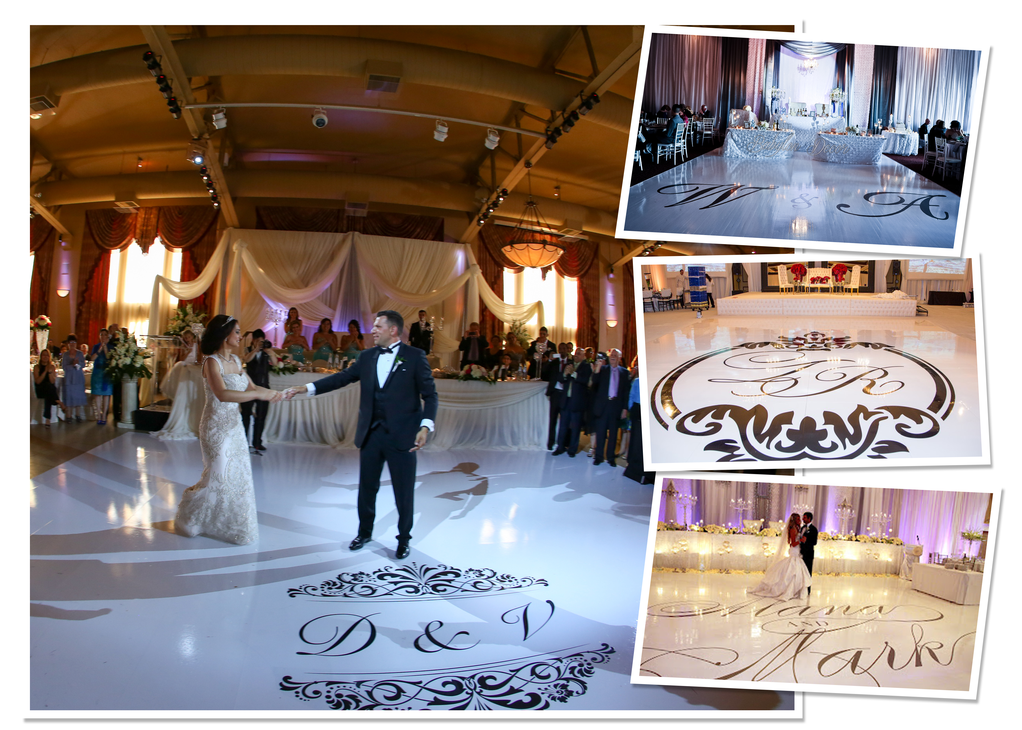 14b Choosing a Custom Dance Floor with Monogram for your Wedding