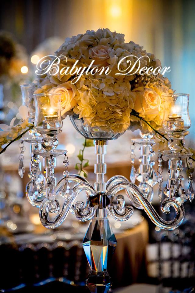 Babylon_decor-centerpiece-wedding_toronto_wedding A Crystal Candelabra is a beautiful wedding centrepiece